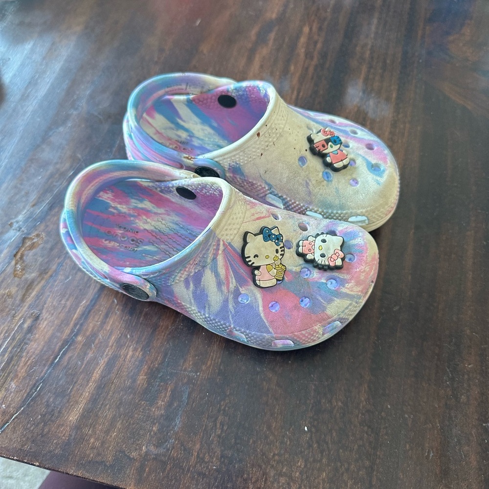 CROCS Kids Pastel Swirl Slippers